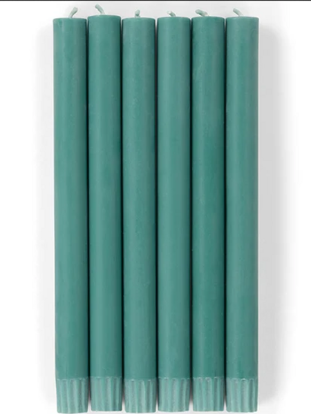BRITISH COLOUR STANDARD Eco Dinner Candle Set of 6 - Beryl Green
