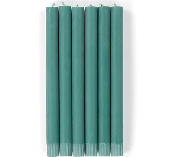 BRITISH COLOUR STANDARD Eco Dinner Candle Set of 6 - Beryl Green
