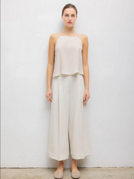 LESET Arielle Crop Wide Leg Trouser - Moon