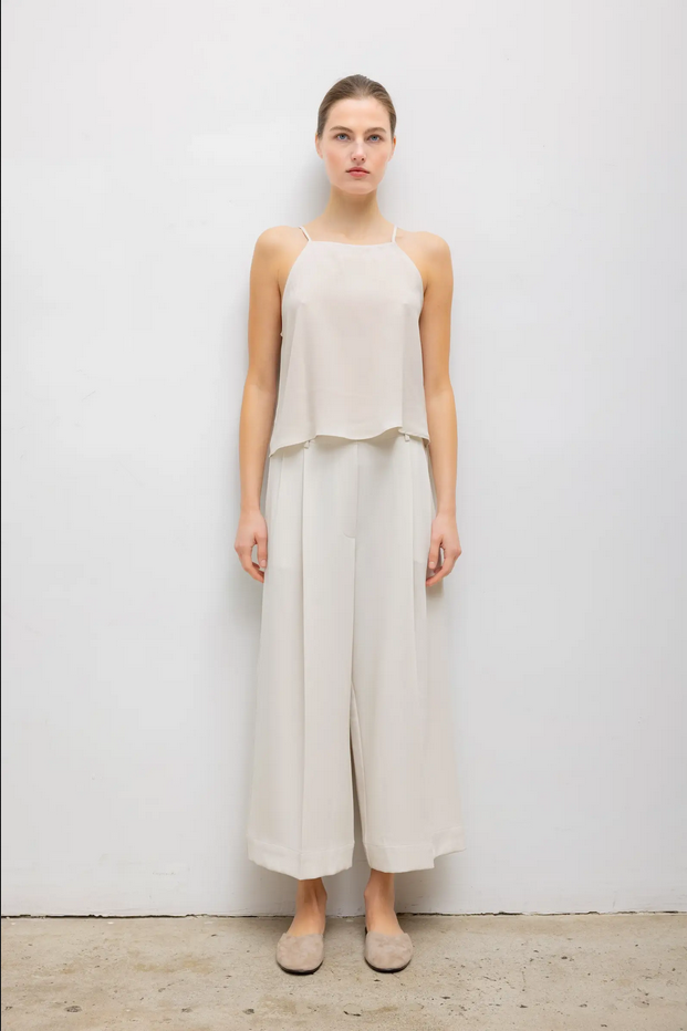 LESET Arielle Crop Wide Leg Trouser - Moon