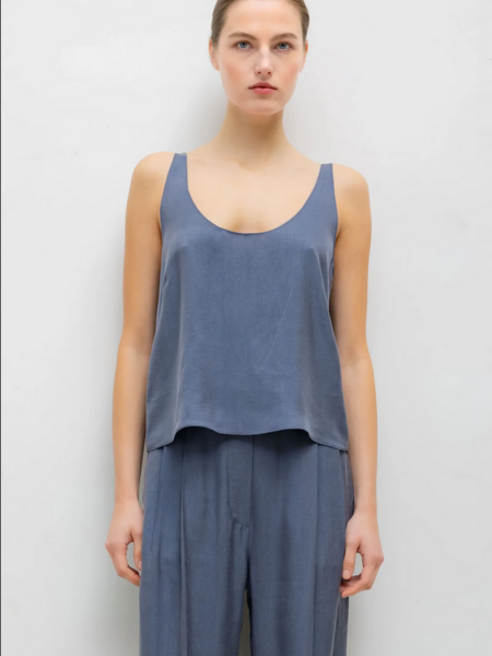 LESET Kim Scoop Tank - Denim