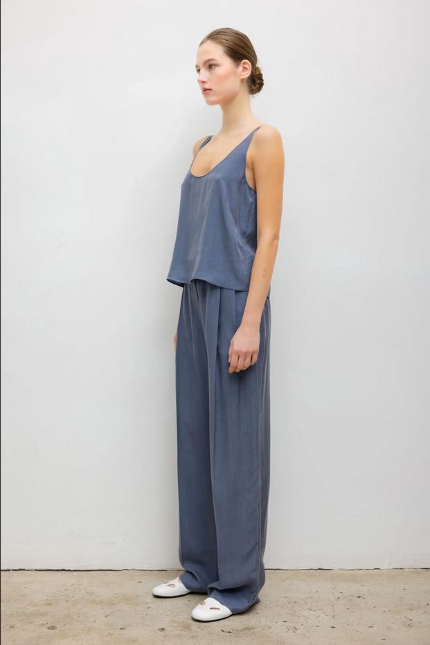 LESET Kim Scoop Tank - Denim
