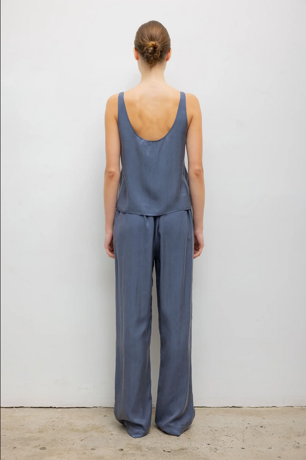 LESET Kim Scoop Tank - Denim