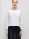 LESET The Margo Long Sleeve Baseball Tee - White