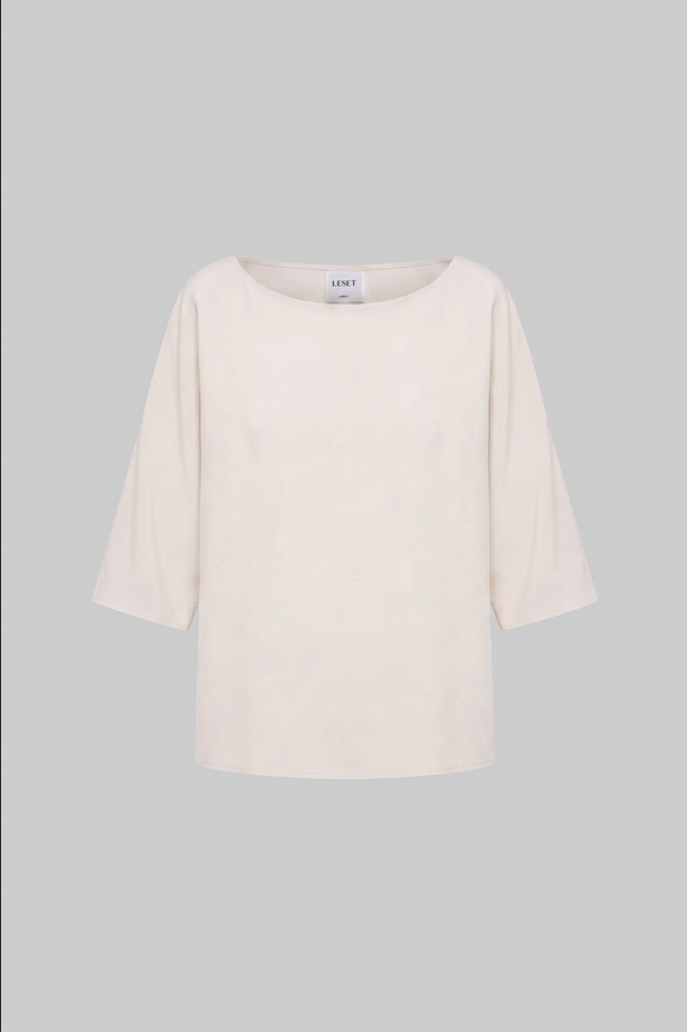 LESET Ari Short Sleeve Dolman Top - Moon