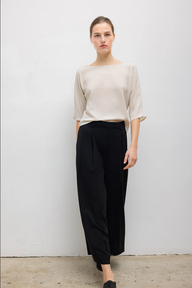 LESET Ari Short Sleeve Dolman Top - Moon