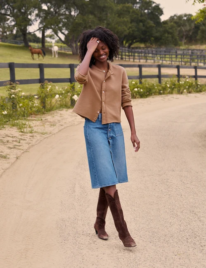 FRANK & EILEEN Shannon Classic Denim Skirt - 1978 Wash