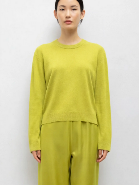 LESET Jesse Classic Crew Sweater - Chartreuse