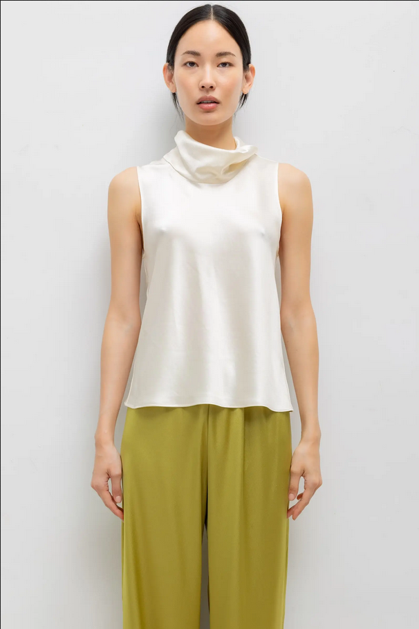 LESET Barb Sleeveless Cowl Neck - Creme