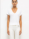 LESET Laura V Neck Tee - White