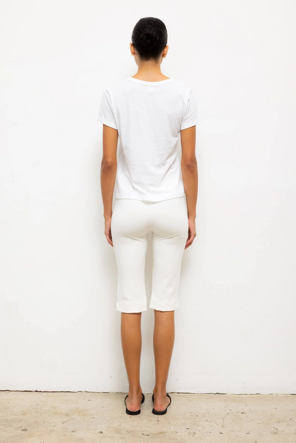 LESET Laura V Neck Tee - White