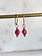 MALLARY MARKS Spun Sugar Earrings - Ruby with Oval Red Spinel