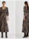 SMYTHE V-Neck Flounce Hem Dress - Leopard
