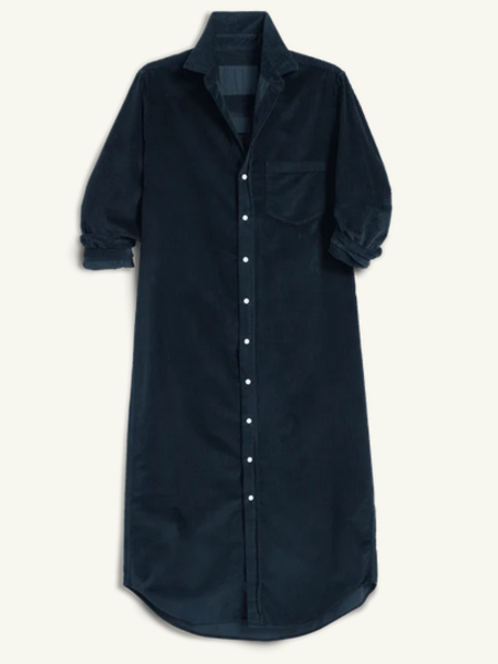 FRANK & EILEEN Rory Corduroy Dress - Classic Navy