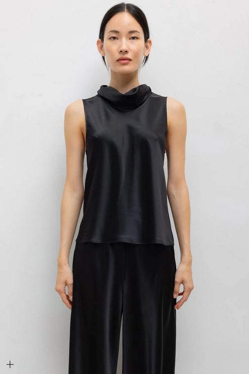 LESET Barb Sleeveless Cowl Neck - Black