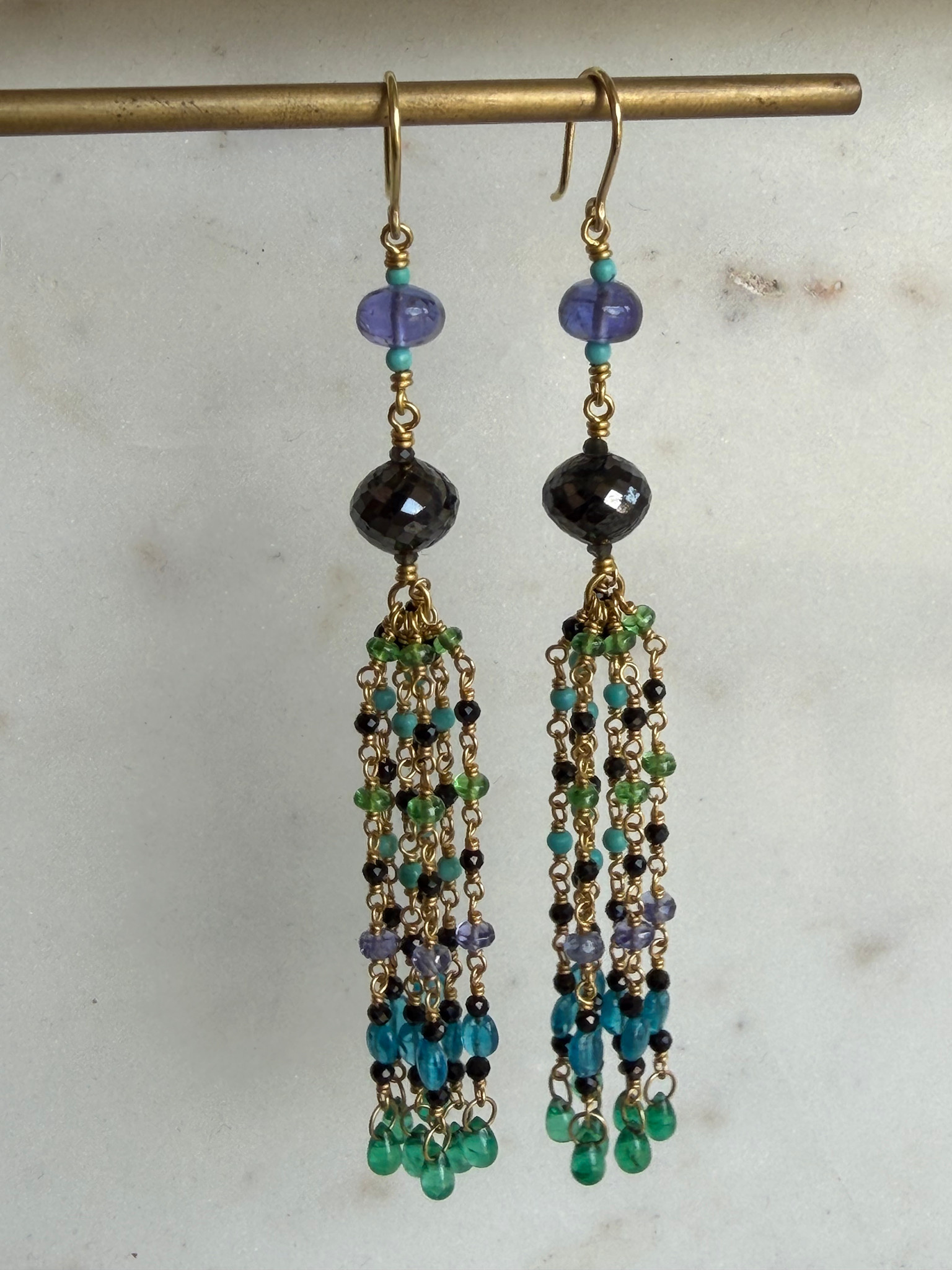 MALLARY MARKS Dancing Confetti Earrings - Blue/Greens
