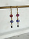 MALLARY MARKS Spun Sugar Earrings - 3 Tier - Pink Tourmaline, Tanzanite, Black Diamonds
