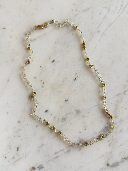 MALLARY MARKS Spice Necklace - Clear Quartz Stone Donuts