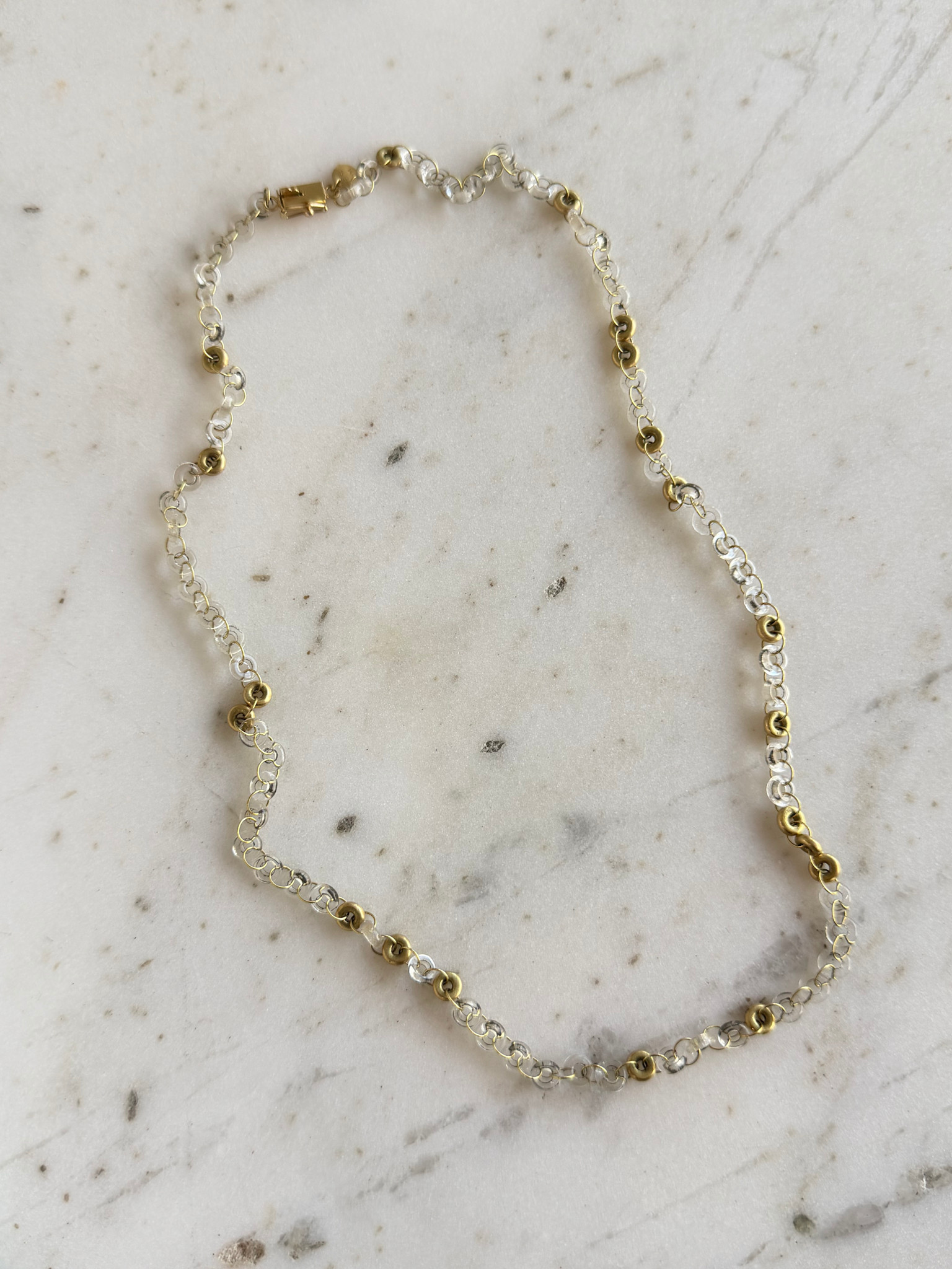 MALLARY MARKS Consignment - Spice Necklace - Clear Quartz Stone Donuts