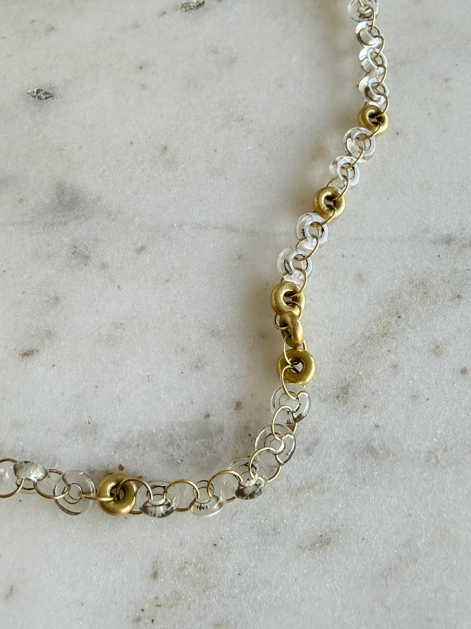 MALLARY MARKS Consignment - Spice Necklace - Clear Quartz Stone Donuts
