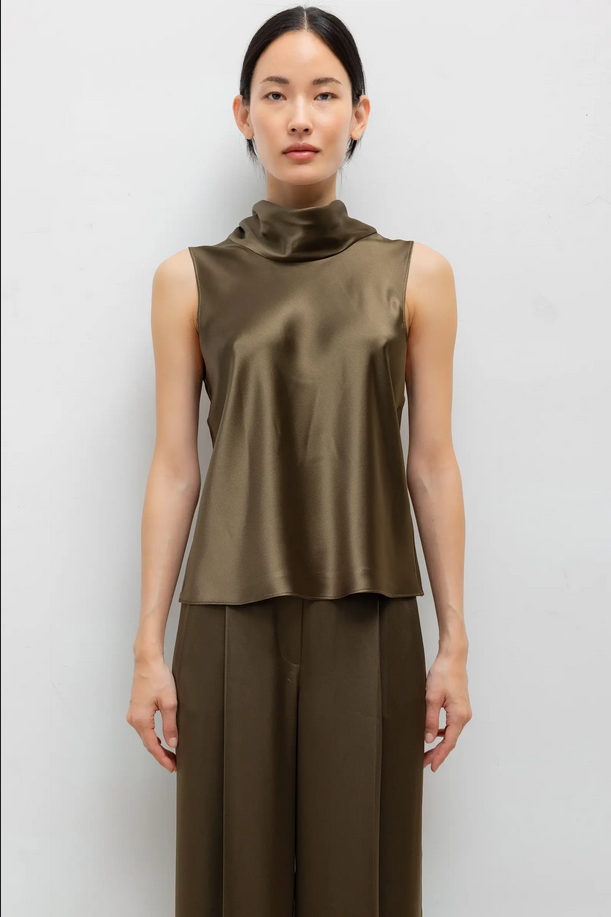 LESET Barb Sleeveless Cowl Neck - Olive