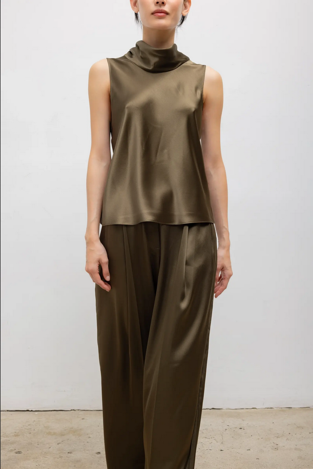 LESET Barb Pleated Trouser - Olive