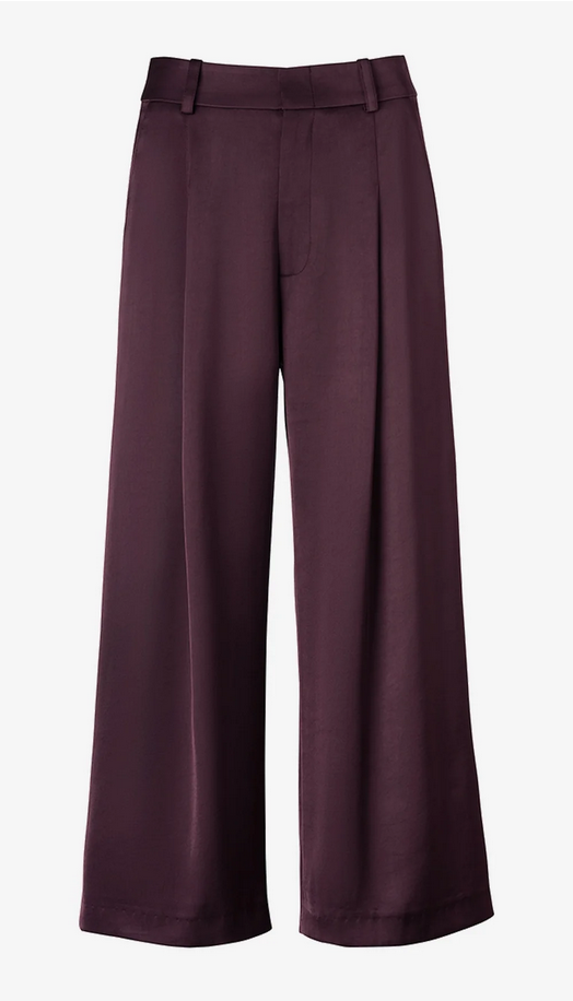 SMYTHE Cropped Pleated Trouser - Mocha