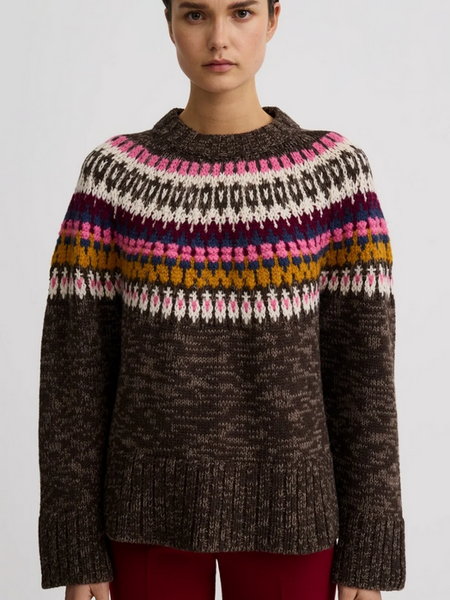 SMYTHE Oversized Crewneck Sweater - Lopi Mélange