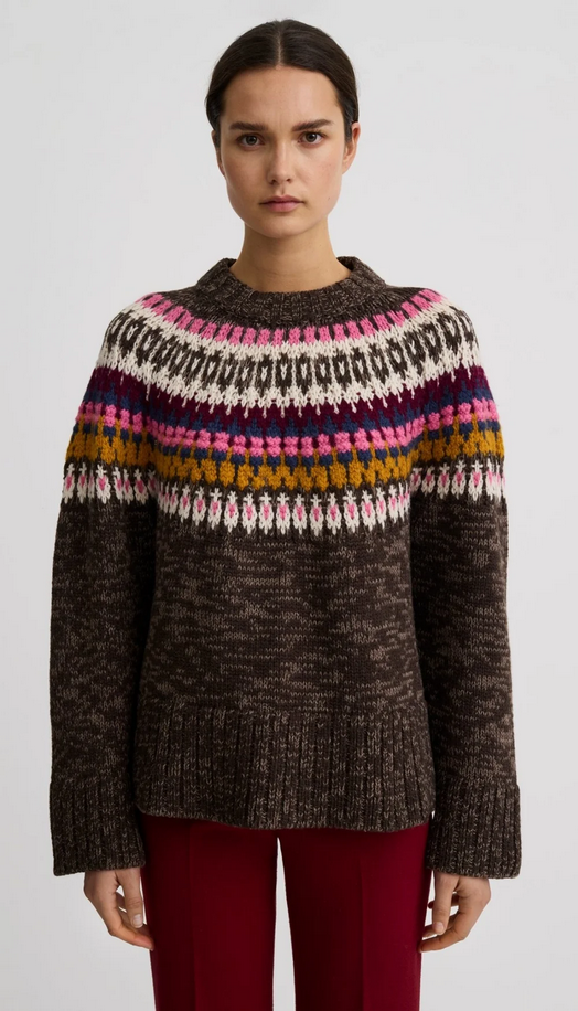 SMYTHE Oversized Crewneck Sweater - Lopi Mélange