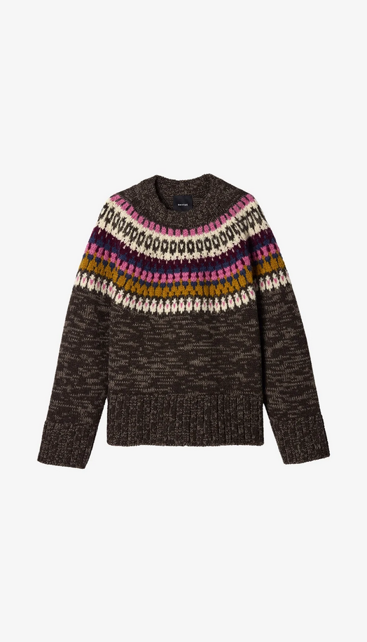 SMYTHE Oversized Crewneck Sweater - Lopi Mélange