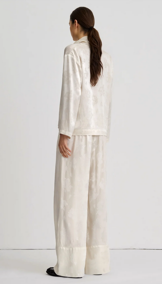 SMYTHE Pull On Fluid Pant -  Ivory Damask