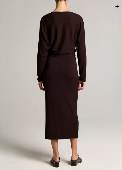 VINCE Cozy Stretch-Jersey Midi Dress