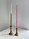 BRITISH COLOUR STANDARD Small Thin Taper Candlesticks - Brass