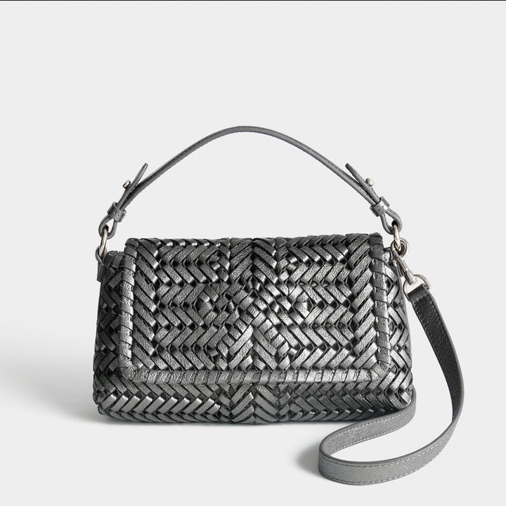 ANYA HINDMARCH Neeson Crossbody - Metallic Anthracite Grey
