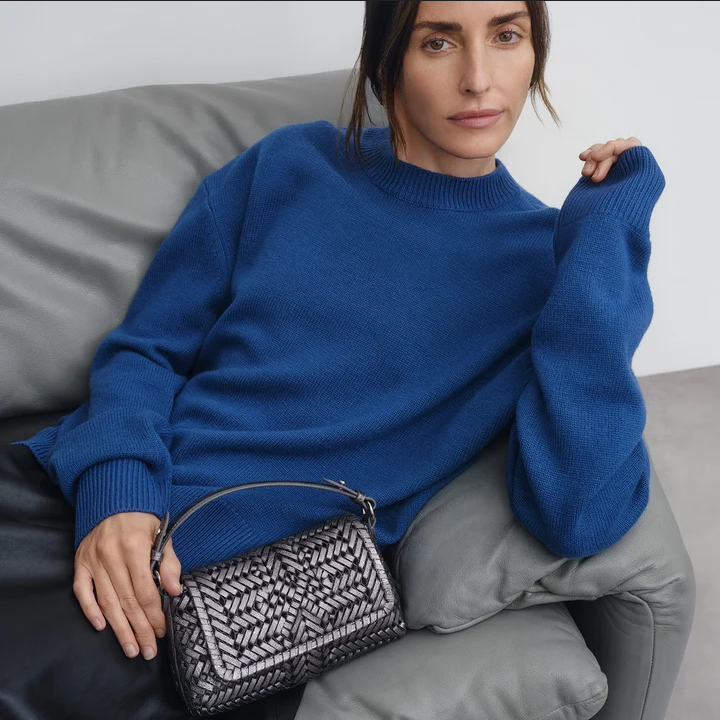 ANYA HINDMARCH Neeson Crossbody - Metallic Anthracite Grey