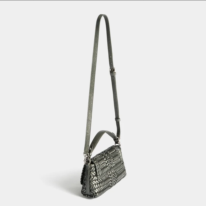 ANYA HINDMARCH Neeson Crossbody - Metallic Anthracite Grey
