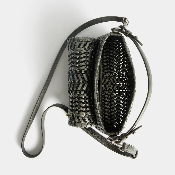 ANYA HINDMARCH Neeson Crossbody - Metallic Anthracite Grey