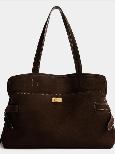 ANYA HINDMARCH Wilson Tote - Truffle Suede