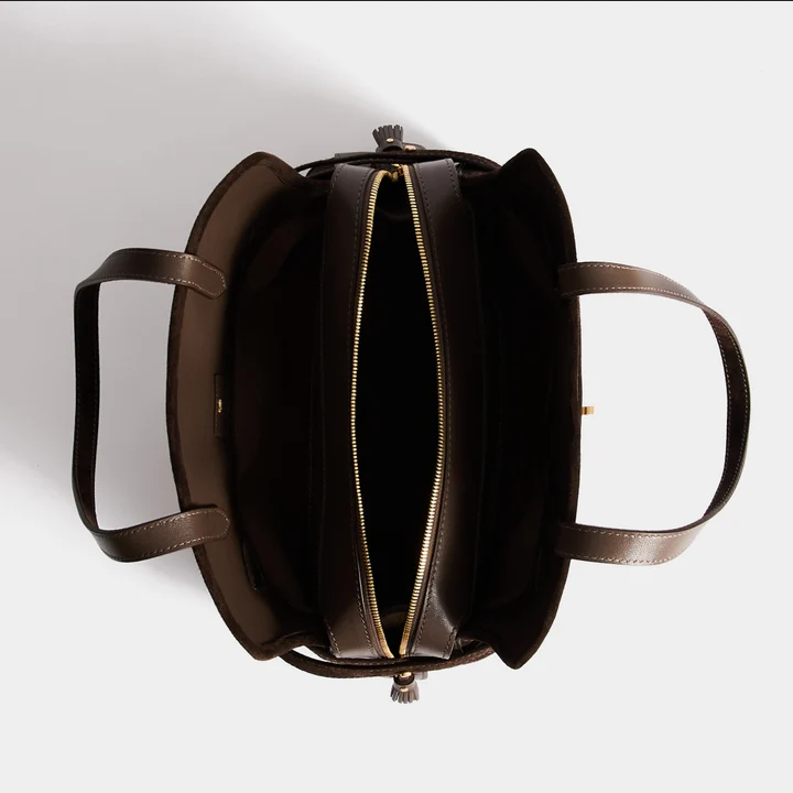 ANYA HINDMARCH Wilson Tote - Truffle Suede