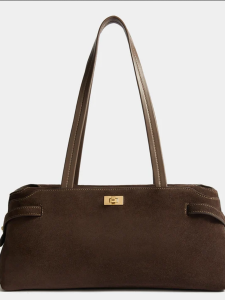 ANYA HINDMARCH Wilson Shoulder Bag - Truffle Suede