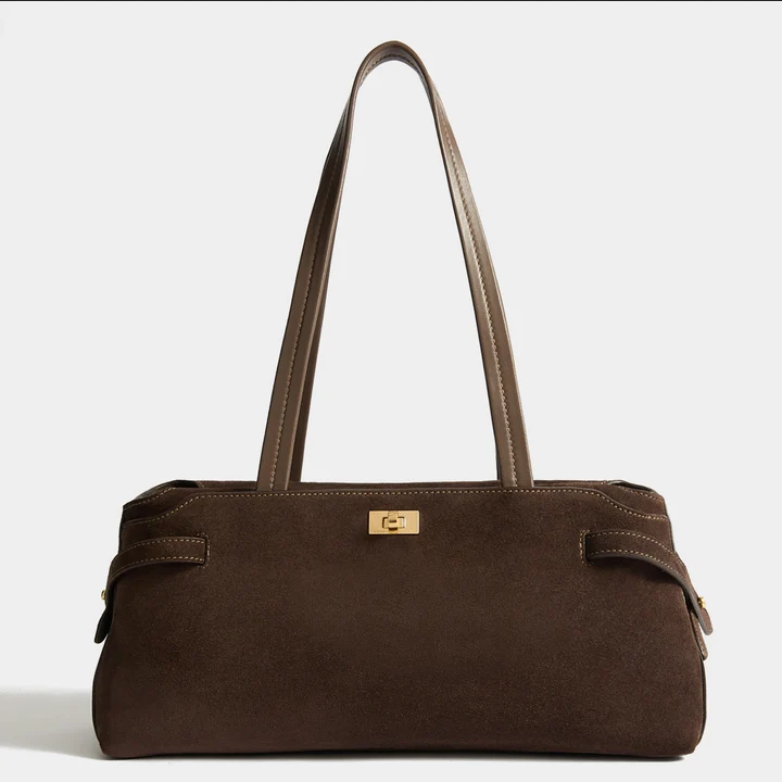 ANYA HINDMARCH Wilson Shoulder Bag - Truffle Suede