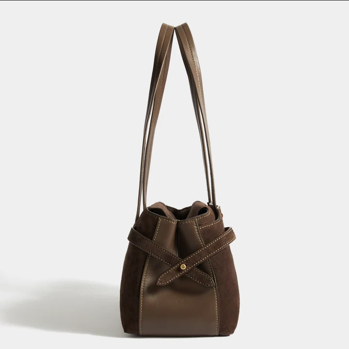 ANYA HINDMARCH Wilson Shoulder Bag - Truffle Suede