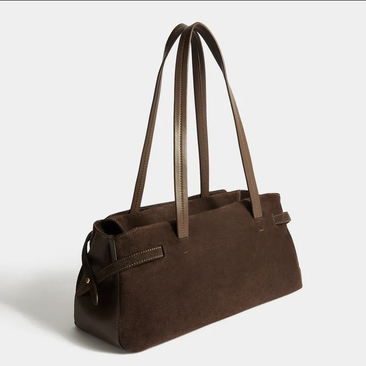 ANYA HINDMARCH Wilson Shoulder Bag - Truffle Suede