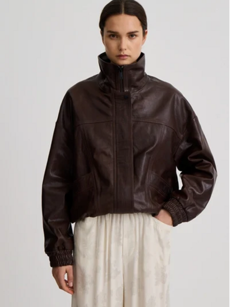 SMYTHE Oversized Leather Bomber
