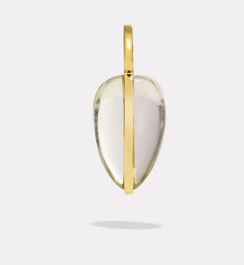 BY PARIAH Small Pebble Pendant - Green Amethyst