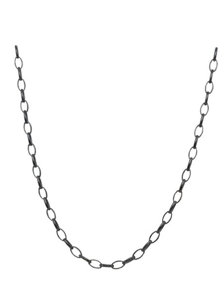 ERICA MOLINARI Sterling Oxidized Large Oval Chain
