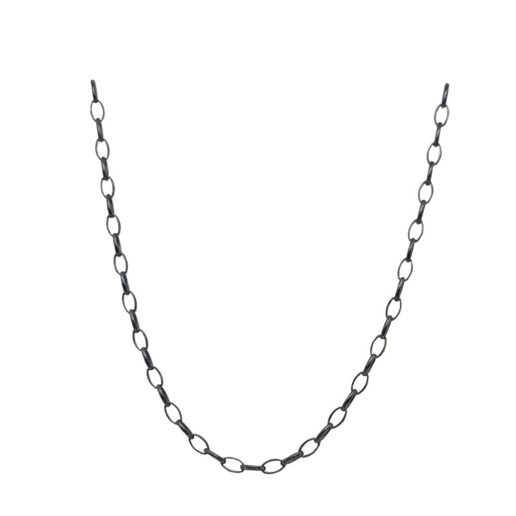 ERICA MOLINARI Sterling Oxidized Large Oval Chain