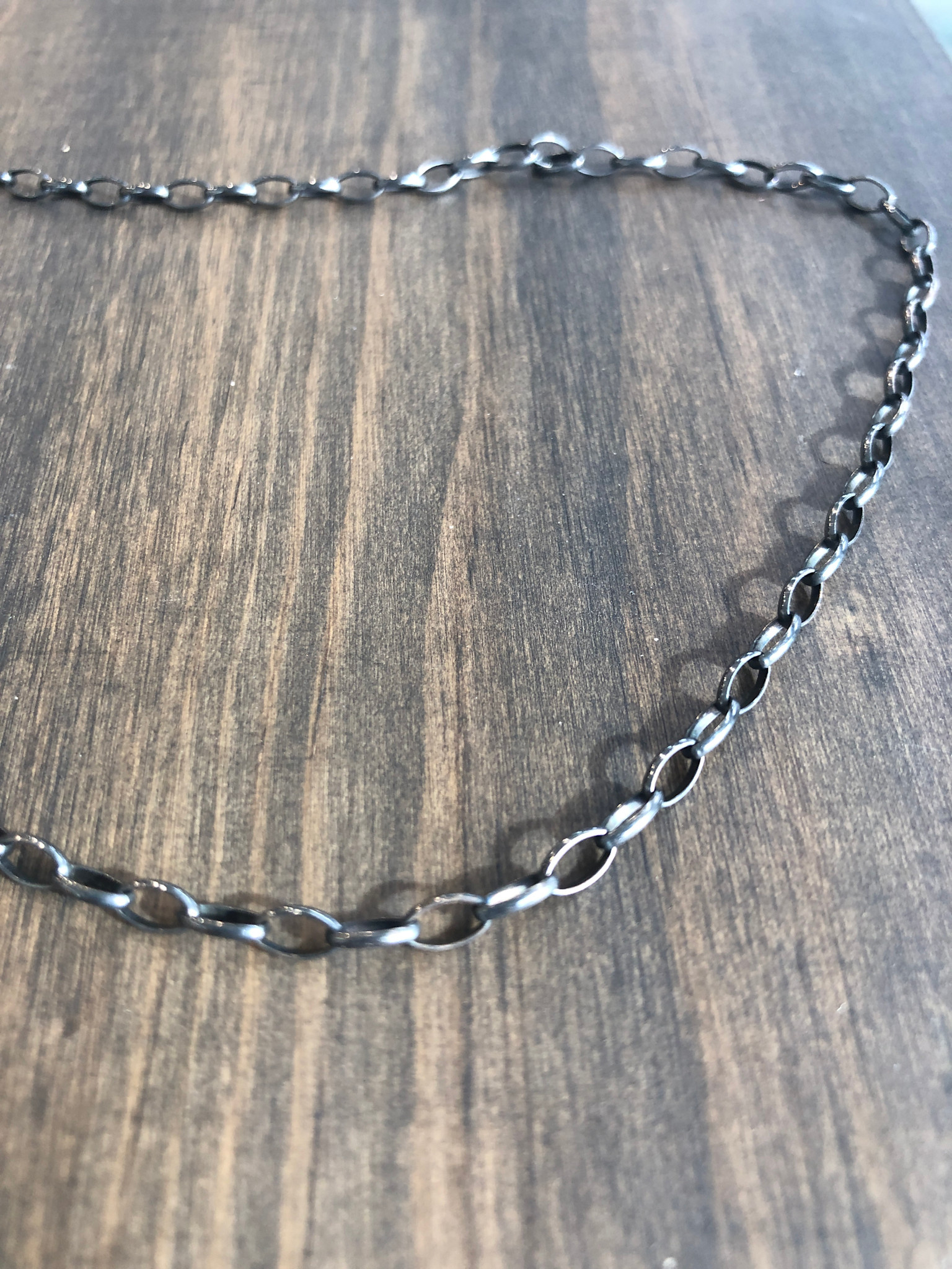ERICA MOLINARI Sterling Oxidized Large Oval Chain
