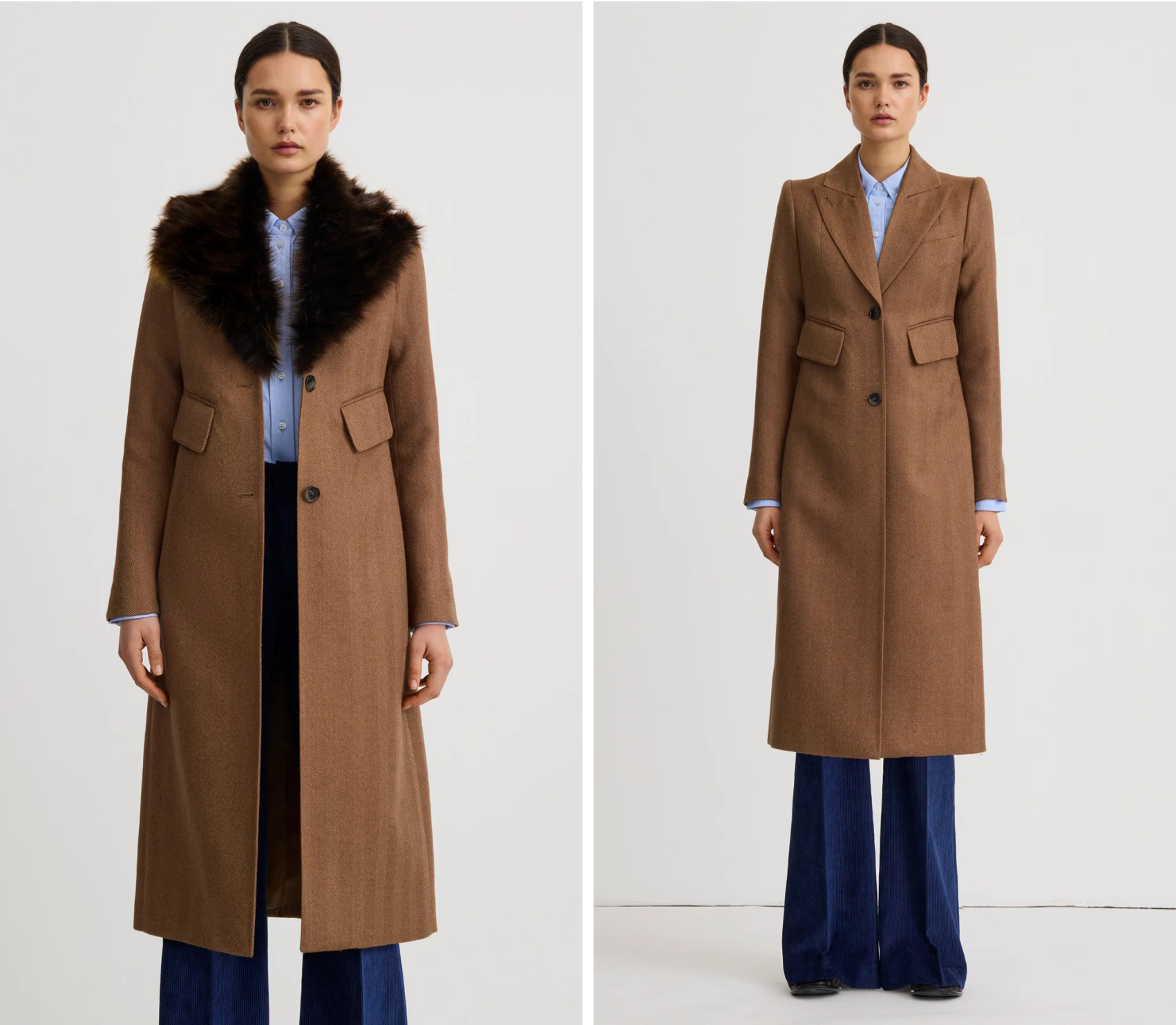 SMYTHE Brando Coat with Detachable Collar - Vicuna