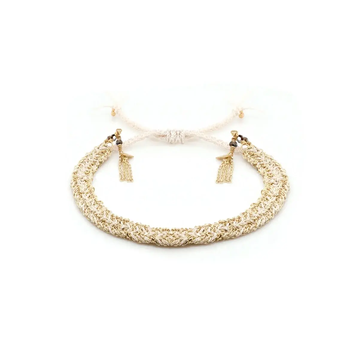 MARIE LAURE CHAMOREL No. 183 Braided Bracelet - Gold White